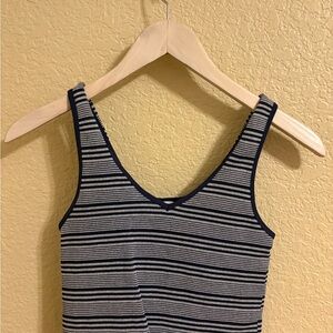 Tilly's Black and White Striped Tank Top
